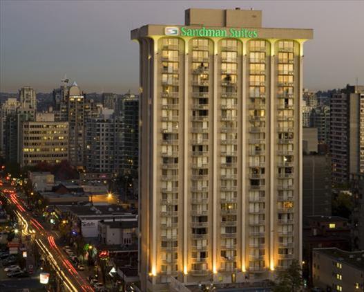 vancouver sandman suites hotel aerial view britis