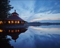 Arowhon Pines Algonquin Park Dining Room at night